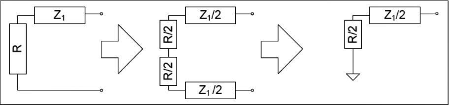 图2 串联电路转换成单端等效电路。