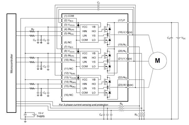 图2:SPM模块的应用电路结构图
