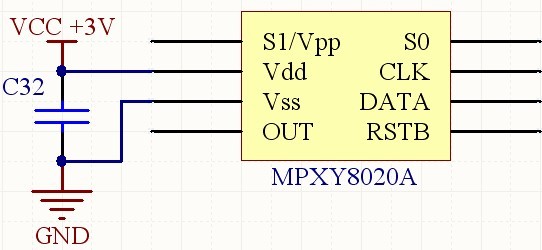 图2 MPXY8020A 传感器接口图