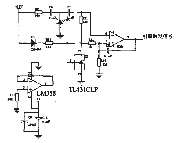 图1引擎触发信号采样电路