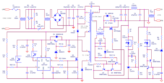 NCP1337ADAPGEVB方案原理图