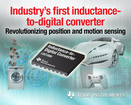 TI宣布推出首款电感数字转换器LDC