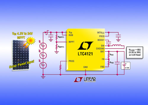 Linear新推400mA同步降压型电池充电器LTC4121