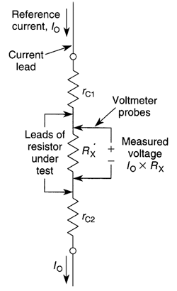 四线电阻测量连接线路