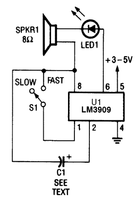 LED发声输出脉冲发生器