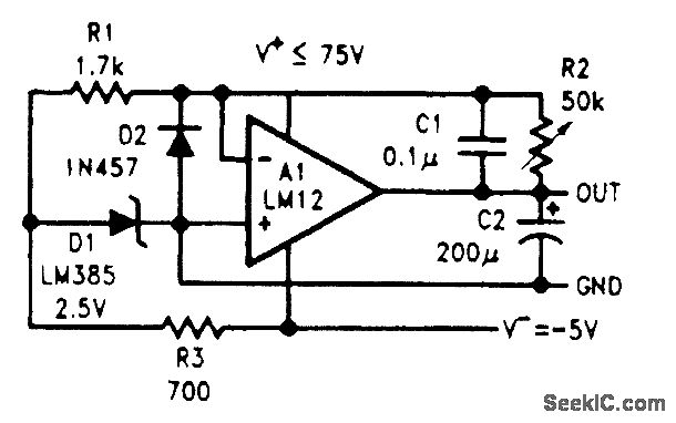 0-70V输出正源稳压器