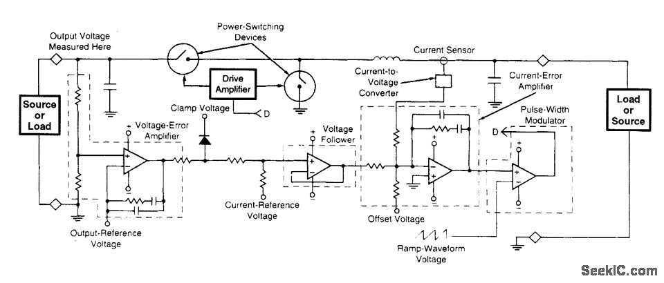 双边源/负载电力系统调节器电路

