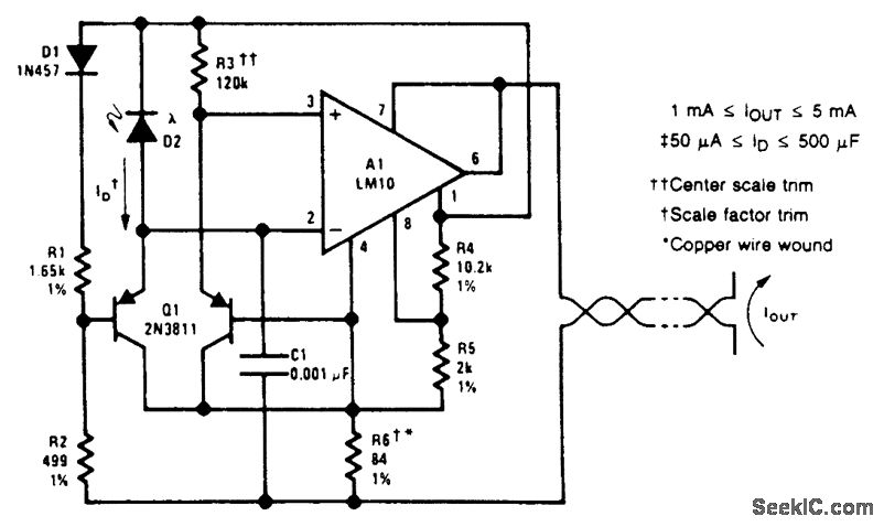 光电二极管转换器/ TRA 发送器
