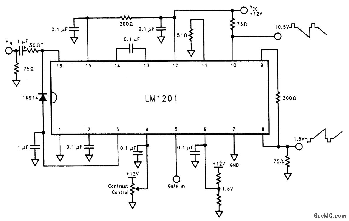 LM12O1视频放大器电路