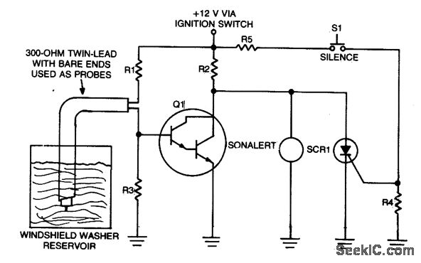 挡风玻璃洗涤液监控器电路