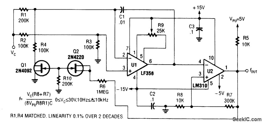 三个十年电压控制振荡器电路