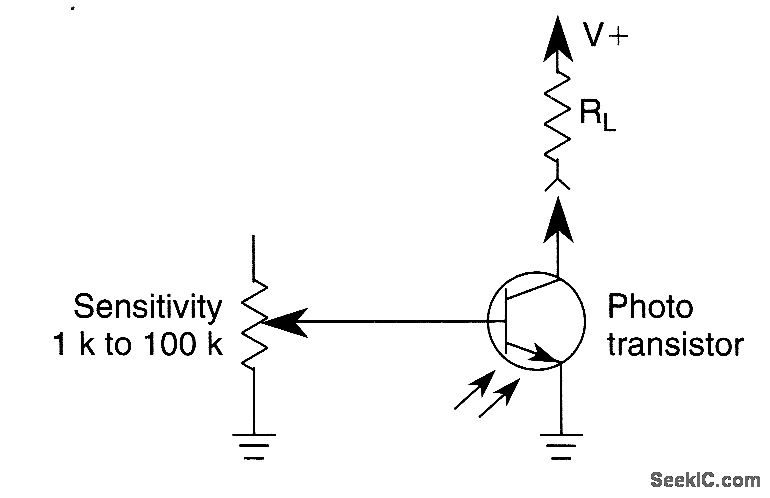 灵敏度可变的光电晶体管电路