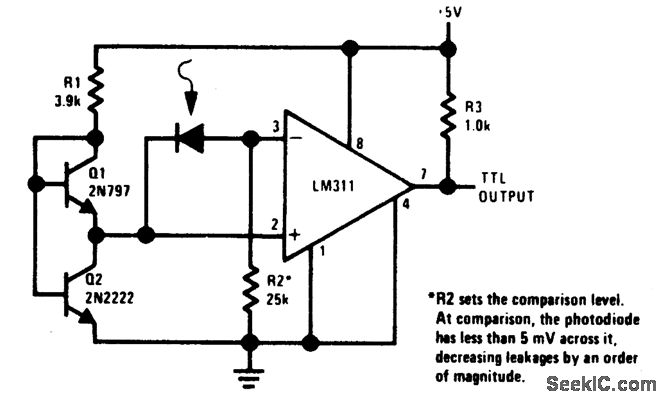 精密光电二极管比较器电路图
