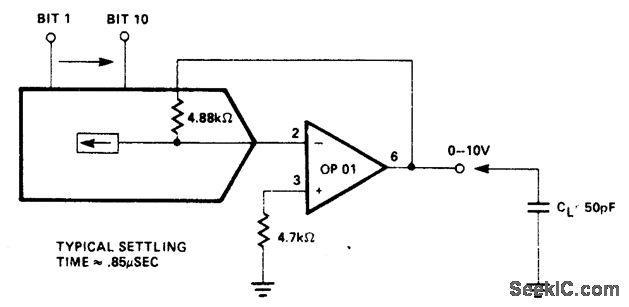 快速电压输出D/A转换器
