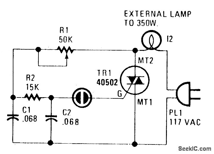 双向晶闸管调光器电路