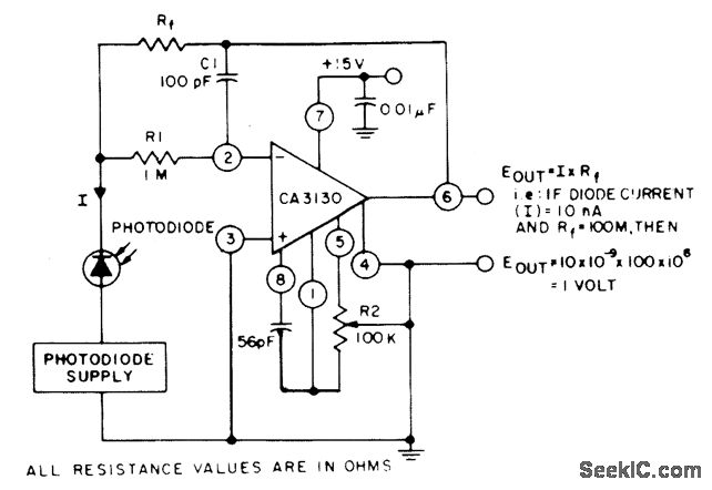 光电二极管电流-电压转换器电路