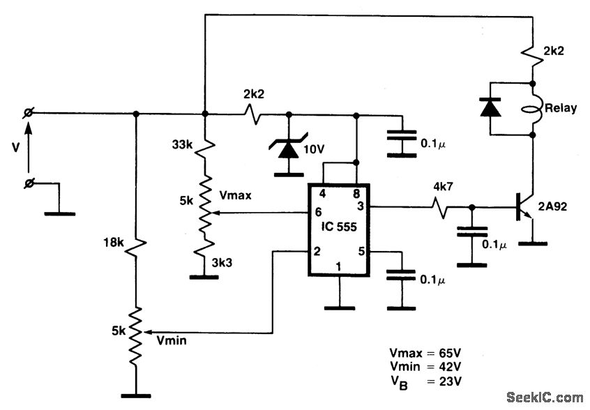 电池充电器的电压检测继电器电路