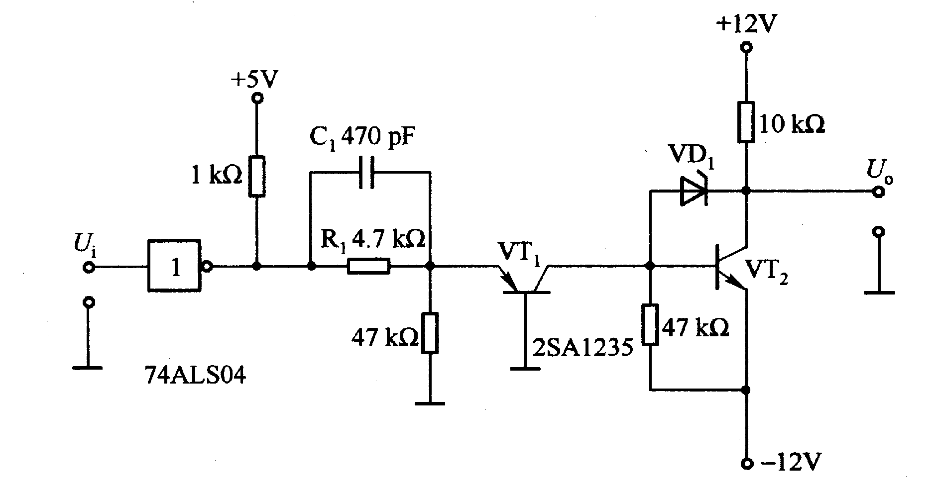 1·54    TTL电平/±l2V电平的转换电路