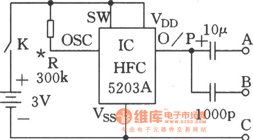 HFC5203A构成的语音信号发生器