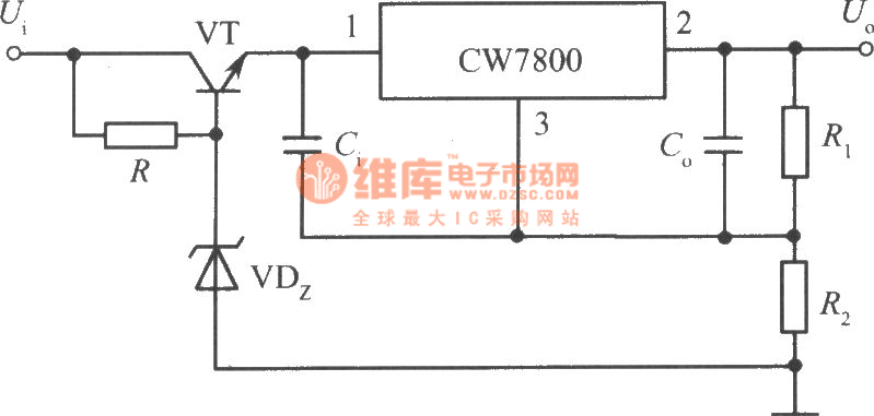 CW7800构成的高输入-高输出集成稳压电源电路之三