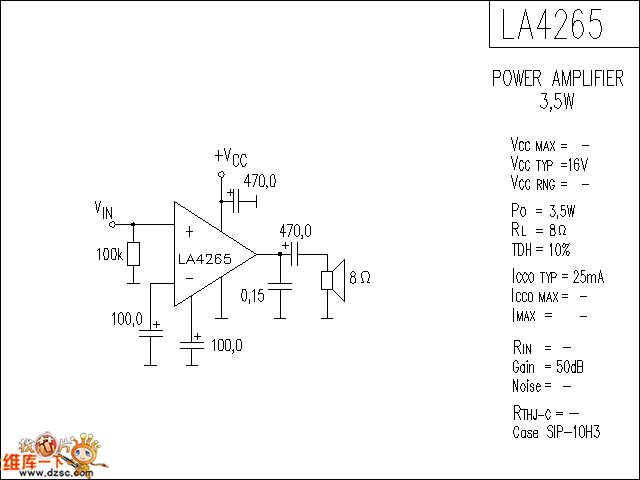 LA4265 音响IC电路图