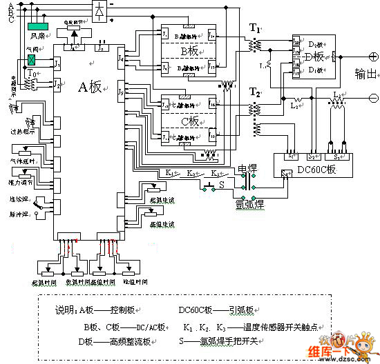 焊机接线电路图（380V焊机）