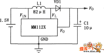 MM1126～MM1129升压DC-DC变换器电路图