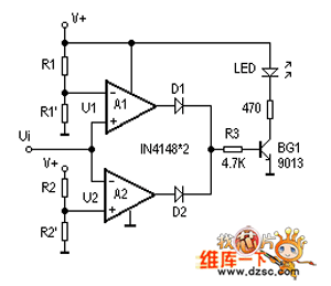LM324应用作比较器电路图