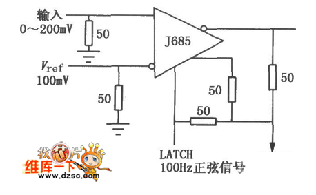 具有互补的ECL输出信号与5012线驱动能力的AM685电压比较器电路图