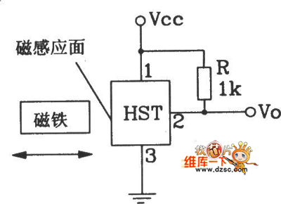 HST霍尔传感器应用接口电路图