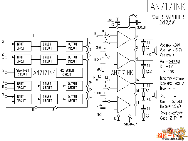 AN7171NK 音响IC电路图