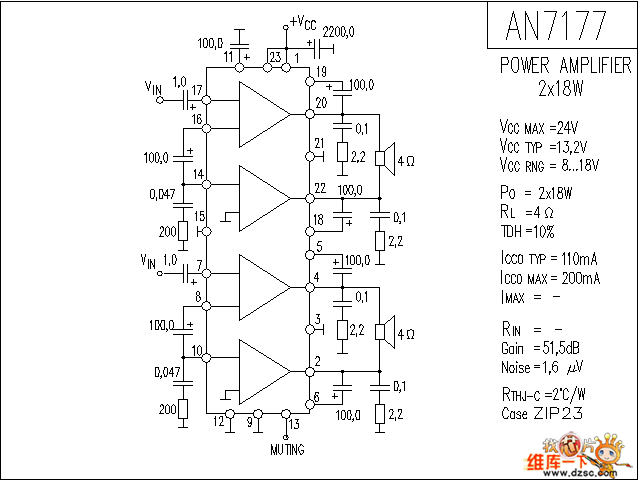 AN7177 音响IC电路图