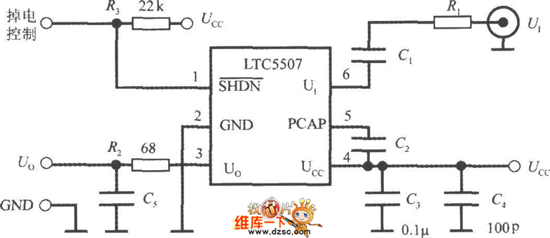 LTC5507的典型应用电路图