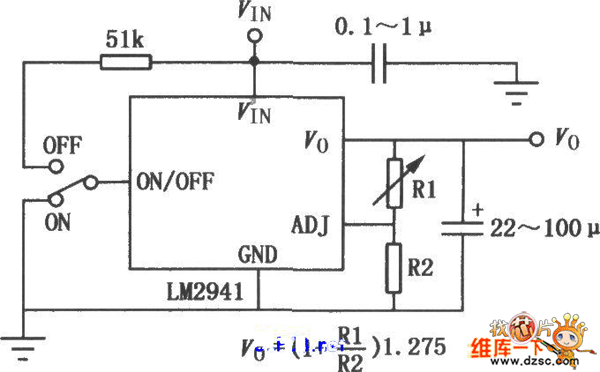 LM／LT多功能开关集成稳压器的典型应用电路图
