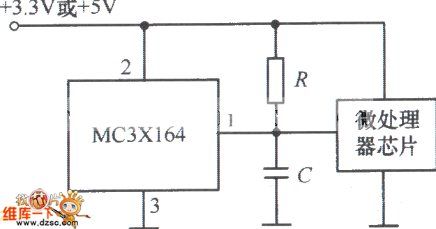 MC3X164系列构成复位电路图
