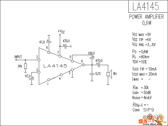 LA4145 音响IC电路图