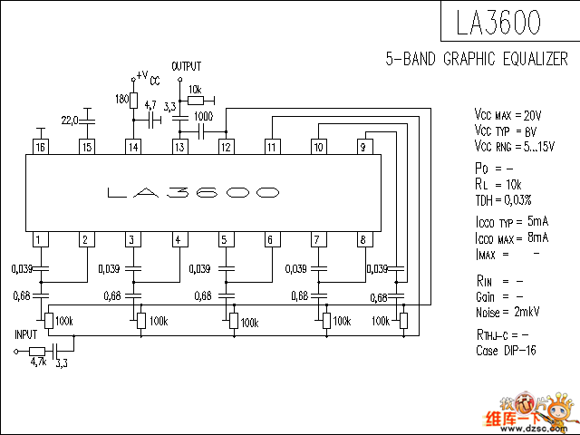 LA3600 音响IC电路图