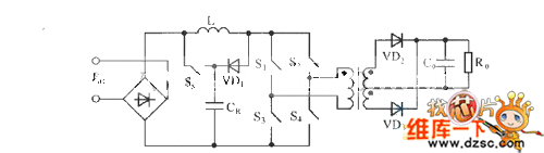 l3并联式单级Boost型PFC变换器电路图