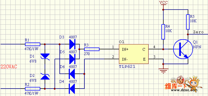 过零脉冲电路(实验验证过)电路图