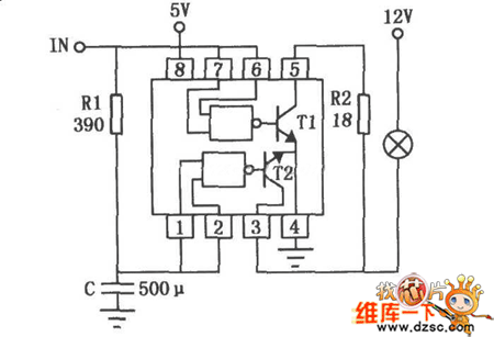 SN55452B、SN75452B双外围正与非驱动器电路图