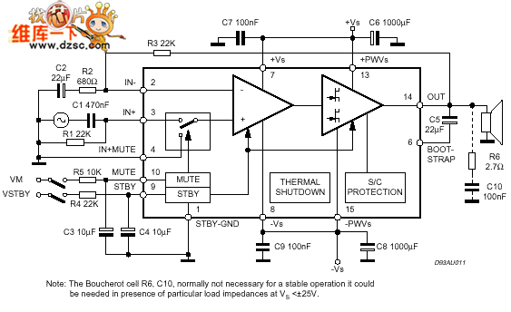 TDA7294音频功放电路图