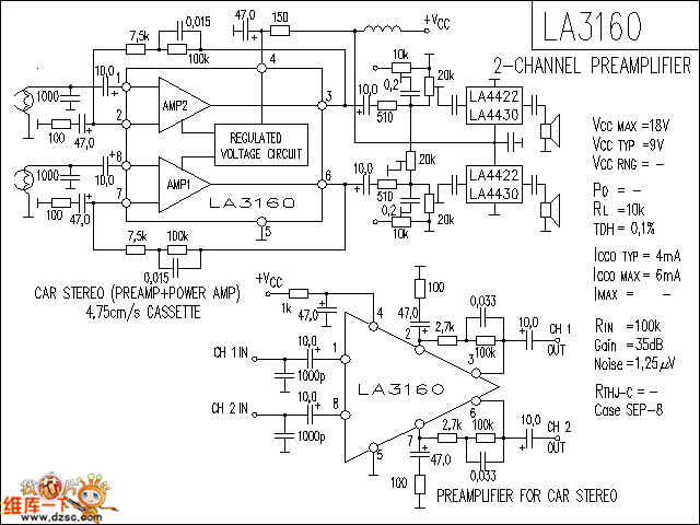 LA3160 音响IC电路图
