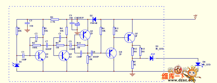 红外遥控信号转发器电路图