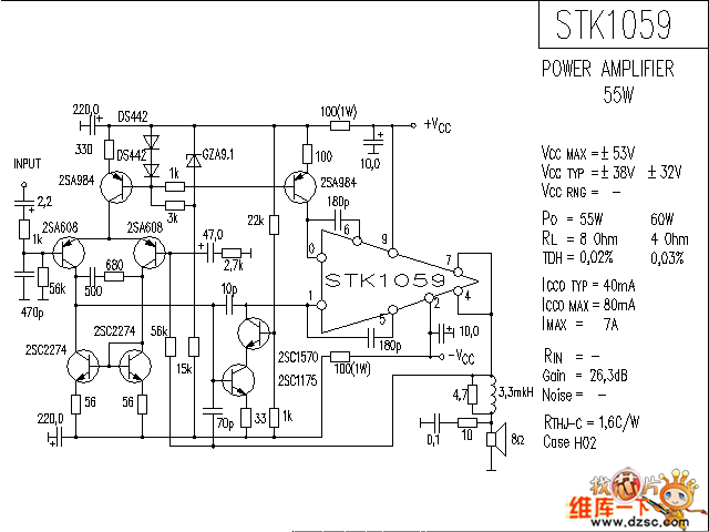 STK1059应用电路图