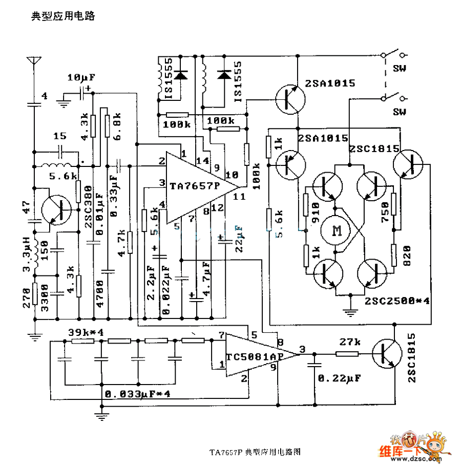 TA7657P典型应用电路图