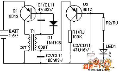 简易LED驱动器电路图