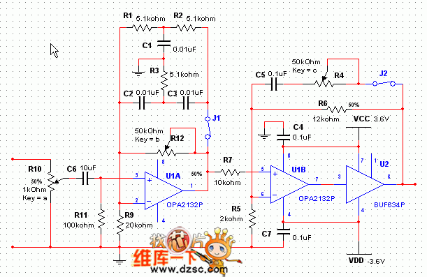 耳机彩色电路图