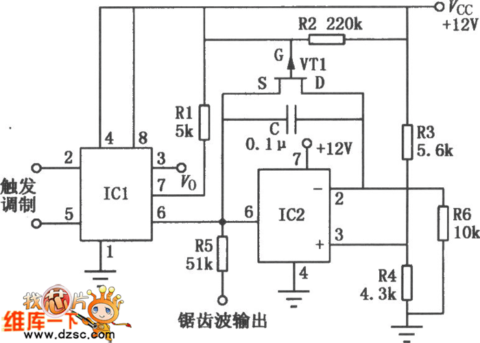 LM555宽动态脉宽调制器设计电路图