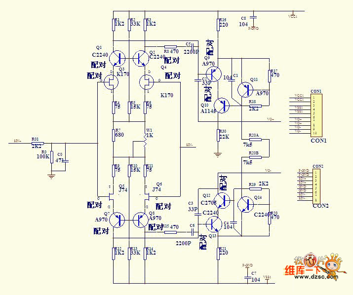E305SCH模块式功放电路图