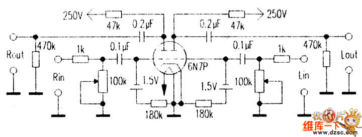 6N7P胆电路前级电路图